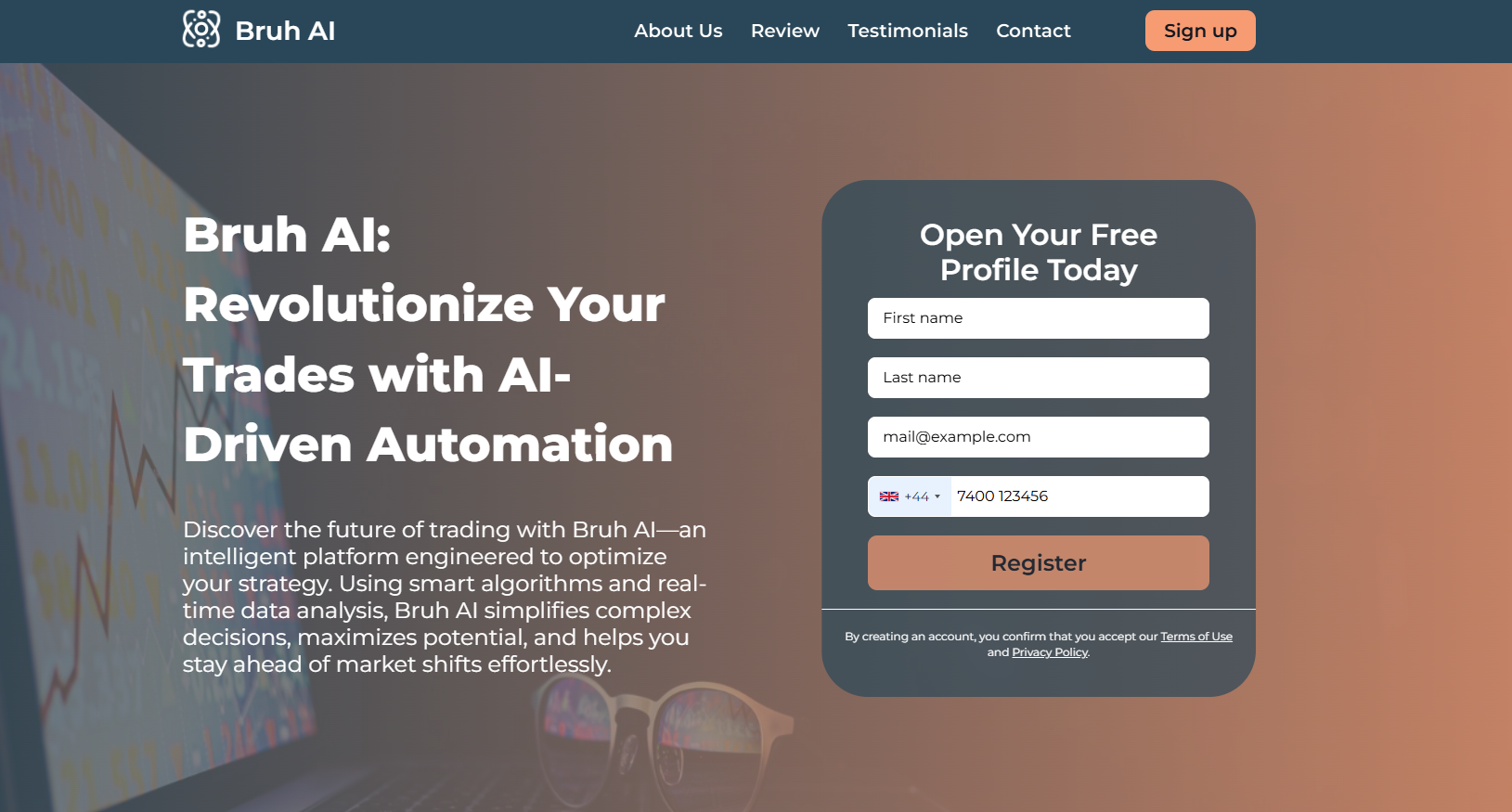 Bruh AI platform interface